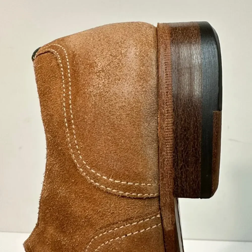 VGUC Paul Smith Tan Cap Toe Oxford Snuff Suede Made in Spain UK 8 / US 9